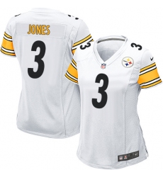 Women's Nike Pittsburgh Steelers #3 Landry Jones Game White NFL Jersey