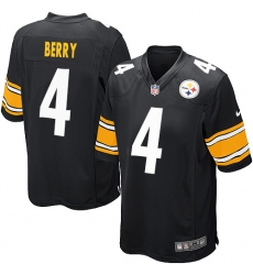 Men's Nike Pittsburgh Steelers #4 Jordan Berry Game Black Team Color NFL Jersey