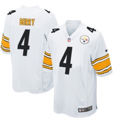 Men's Nike Pittsburgh Steelers #4 Jordan Berry Game White NFL Jersey
