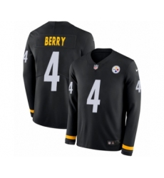Men's Nike Pittsburgh Steelers #4 Jordan Berry Limited Black Therma Long Sleeve NFL Jersey