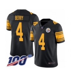 Men's Pittsburgh Steelers #4 Jordan Berry Limited Black Rush Vapor Untouchable 100th Season Football Jersey