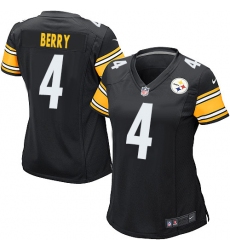 Women's Nike Pittsburgh Steelers #4 Jordan Berry Game Black Team Color NFL Jersey