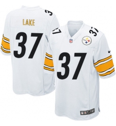 Men's Nike Pittsburgh Steelers #37 Carnell Lake Game White NFL Jersey