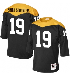 Men's Mitchell and Ness Pittsburgh Steelers #19 JuJu Smith-Schuster Elite Black 1967 Home Throwback NFL Jersey