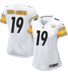 Women's Nike Pittsburgh Steelers #19 JuJu Smith-Schuster Game White NFL Jersey