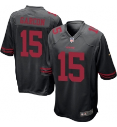 Men's Nike San Francisco 49ers #15 Pierre Garcon Game Black NFL Jersey