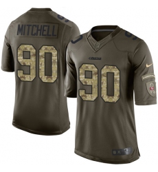 Men's Nike San Francisco 49ers #90 Earl Mitchell Elite Green Salute to Service NFL Jersey