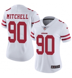 Women's Nike San Francisco 49ers #90 Earl Mitchell Elite White NFL Jersey