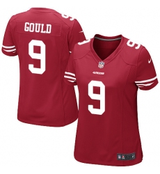 Women's Nike San Francisco 49ers #9 Robbie Gould Game Red Team Color NFL Jersey