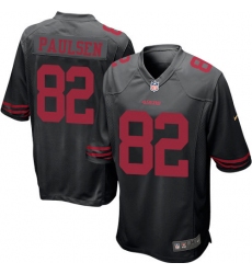 Men's Nike San Francisco 49ers #82 Logan Paulsen Game Black NFL Jersey