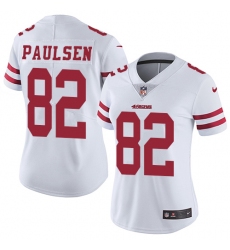Women's Nike San Francisco 49ers #82 Logan Paulsen Elite White NFL Jersey