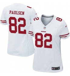 Women's Nike San Francisco 49ers #82 Logan Paulsen Game White NFL Jersey