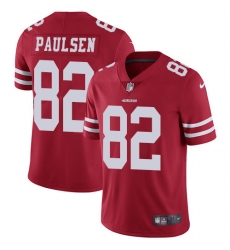 Youth Nike San Francisco 49ers #82 Logan Paulsen Elite Red Team Color NFL Jersey