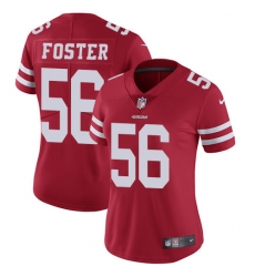 Women's Nike San Francisco 49ers #56 Reuben Foster Elite Red Team Color NFL Jersey