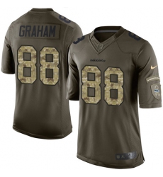 Men's Nike Seattle Seahawks #88 Jimmy Graham Elite Green Salute to Service NFL Jersey