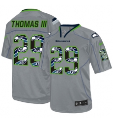 Men's Nike Seattle Seahawks #29 Earl Thomas III Elite New Lights Out Grey NFL Jersey