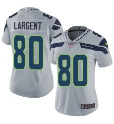 Women's Nike Seattle Seahawks #80 Steve Largent Elite Grey Alternate NFL Jersey Women's Nike Seattle Seahawks #80 Steve Largent Elite Grey Alternate NFL Jersey