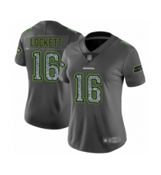 Women's Seattle Seahawks #16 Tyler Lockett Limited Gray Static Fashion Football Jersey