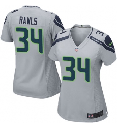 Women's Nike Seattle Seahawks #34 Thomas Rawls Game Grey Alternate NFL Jersey