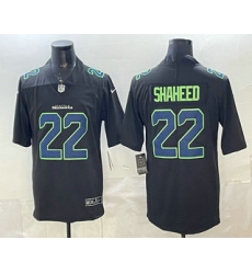 Men's Seattle Seahawks #22 Rashid Shaheed Limited Black Fashion Vapor Jersey