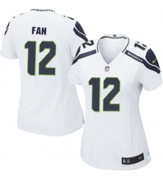 Women's Nike Seattle Seahawks 12th Fan Game White NFL Jersey