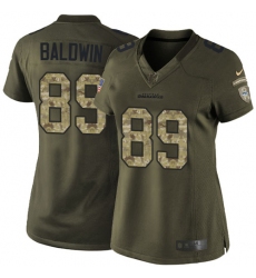 Women's Nike Seattle Seahawks #89 Doug Baldwin Elite Green Salute to Service NFL Jersey