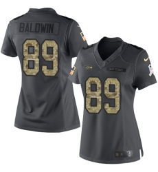 Women's Nike Seattle Seahawks #89 Doug Baldwin Limited Black 2016 Salute to Service NFL Jersey