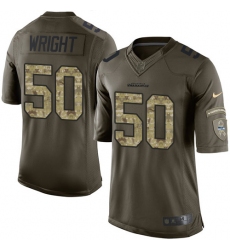 Men's Nike Seattle Seahawks #50 K.J. Wright Elite Green Salute to Service NFL Jersey