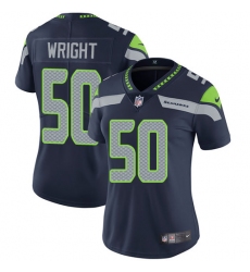 Women's Nike Seattle Seahawks #50 K.J. Wright Elite Steel Blue Team Color NFL Jersey