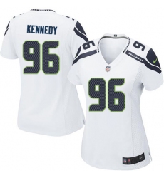 Women's Nike Seattle Seahawks #96 Cortez Kennedy Game White NFL Jersey