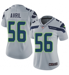 Women's Nike Seattle Seahawks #56 Cliff Avril Elite Grey Alternate NFL Jersey