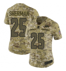 Women's Nike Seattle Seahawks #25 Richard Sherman Limited Camo 2018 Salute to Service NFL Jersey