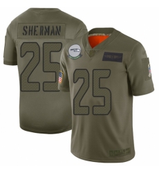Women's Seattle Seahawks #25 Richard Sherman Limited Camo 2019 Salute to Service Football Jersey