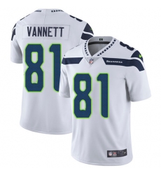 Youth Nike Seattle Seahawks #81 Nick Vannett Elite White NFL Jersey