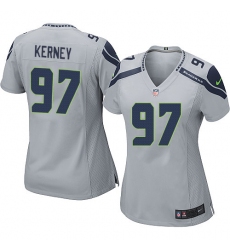 Women's Nike Seattle Seahawks #97 Patrick Kerney Game Grey Alternate NFL Jersey