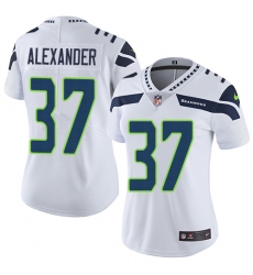 Women's Nike Seattle Seahawks #37 Shaun Alexander Elite White NFL Jersey