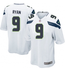 Men's Nike Seattle Seahawks #9 Jon Ryan Game White NFL Jersey