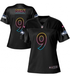 Women's Nike Seattle Seahawks #9 Jon Ryan Game Black Team Color NFL Jersey