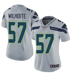 Women's Nike Seattle Seahawks #57 Michael Wilhoite Elite Grey Alternate NFL Jersey