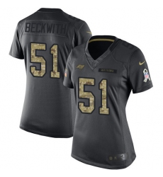 Women's Nike Tampa Bay Buccaneers #51 Kendell Beckwith Limited Black 2016 Salute to Service NFL Jersey
