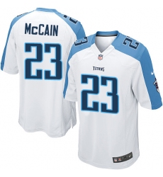 Men's Nike Tennessee Titans #23 Brice McCain Game White NFL Jersey