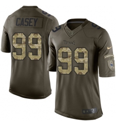 Men's Nike Tennessee Titans #99 Jurrell Casey Elite Green Salute to Service NFL Jersey