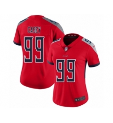 Women's Tennessee Titans #99 Jurrell Casey Limited Red Inverted Legend Football Jersey