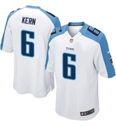 Men's Nike Tennessee Titans #6 Brett Kern Game White NFL Jersey