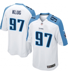 Men's Nike Tennessee Titans #97 Karl Klug Game White NFL Jersey