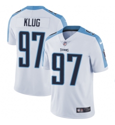 Youth Nike Tennessee Titans #97 Karl Klug Elite White NFL Jersey