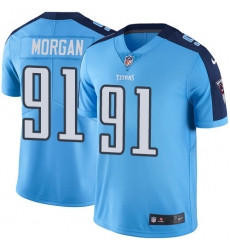 Youth Nike Tennessee Titans #91 Derrick Morgan Elite Light Blue Team Color NFL Jersey