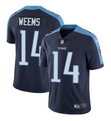 Youth Nike Tennessee Titans #14 Eric Weems Elite Navy Blue Alternate NFL Jersey