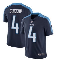 Youth Nike Tennessee Titans #4 Ryan Succop Elite Navy Blue Alternate NFL Jersey