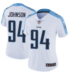 Women's Nike Tennessee Titans #94 Austin Johnson Elite White NFL Jersey